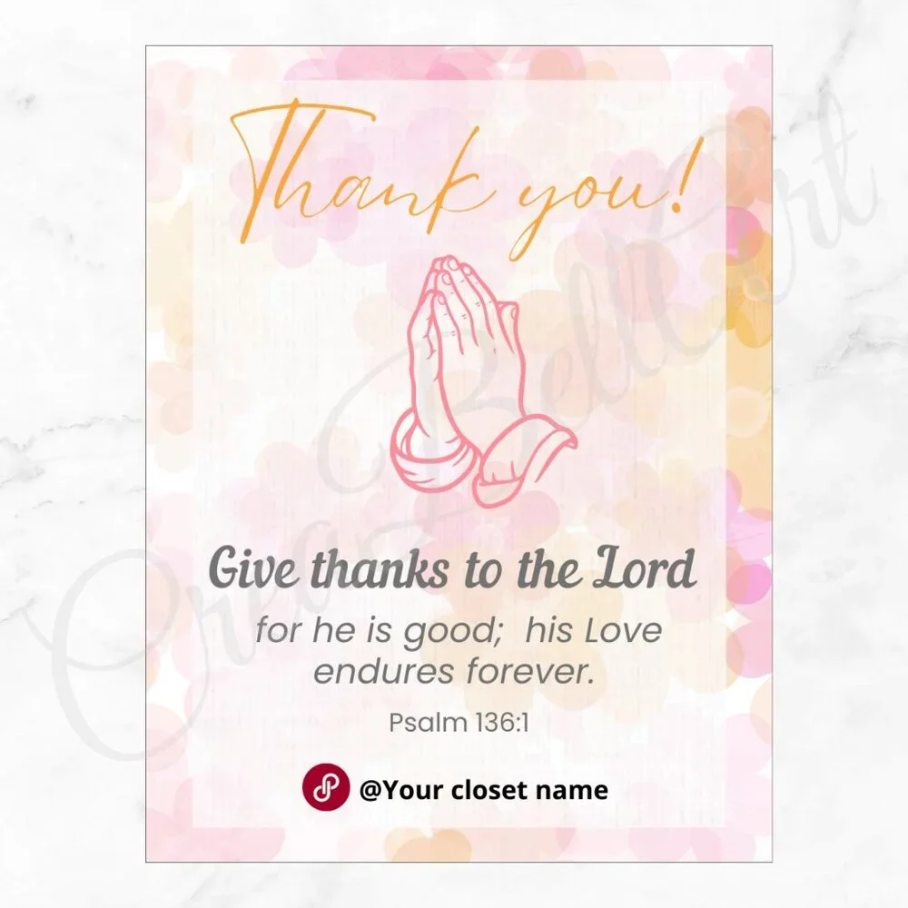 100 Pack Biblie Thank You Insert Cards - Small Business Thank You Card 4